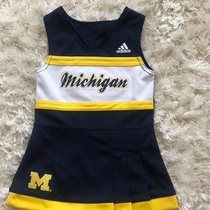 Michigan cheerleading outfit - 12m but runs big